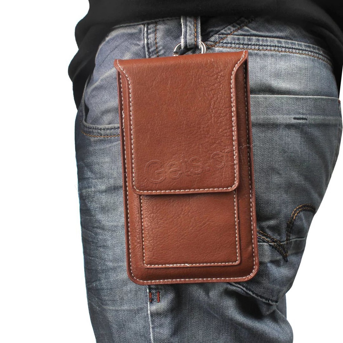 Mobile Phone Pouch, PU Leather, different size for choice, more colors for choice, Sold By PC