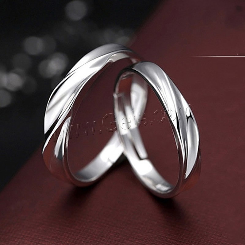 Brass Finger Ring, thick 925 sterling silver plated, Unisex & different size for choice, nickel, lead & cadmium free, 4mm, Sold By PC