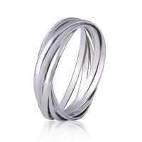 Fashion Zinc Alloy Bangle, iron lobster clasp, platinum color plated, for woman & stardust, lead & cadmium free, 73mm, Inner Approx 73mm Approx 9 Inch 
