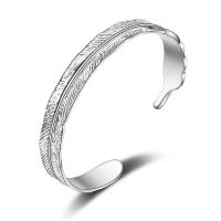 Zinc Alloy Cuff Bangle, iron lobster clasp, platinum color plated, open & for woman, lead & cadmium free Inner Approx Approx 7 Inch 