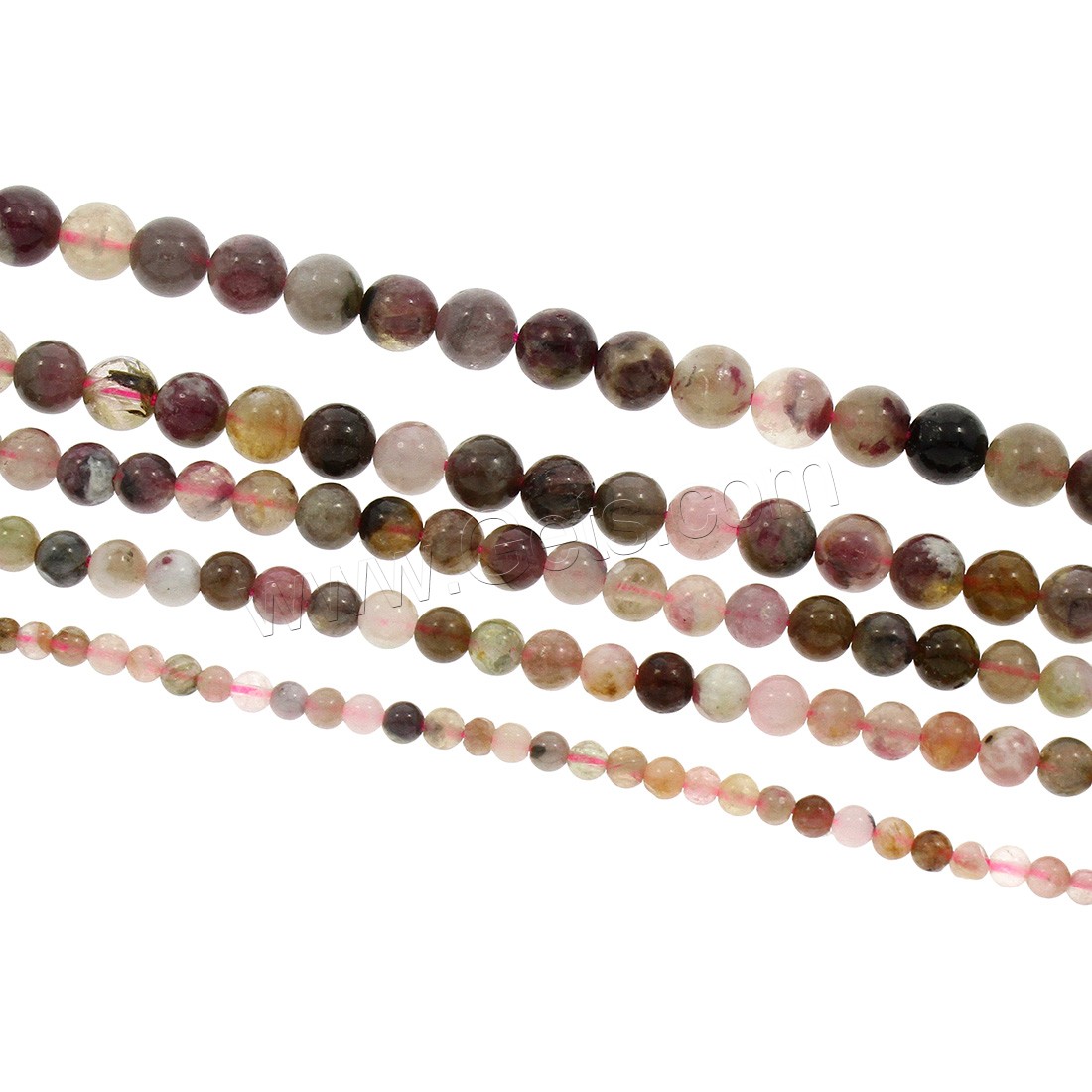 Tourmaline Beads, Round, different size for choice, Hole:Approx 1mm, Length:Approx 15 Inch, Sold By Strand