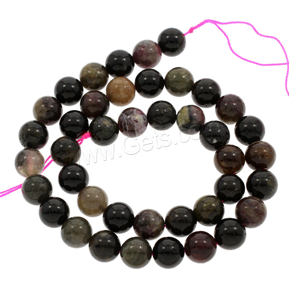 Tourmaline Beads, Round, different size for choice, Hole:Approx 1mm, Length:Approx 15.5 Inch, Sold By Strand