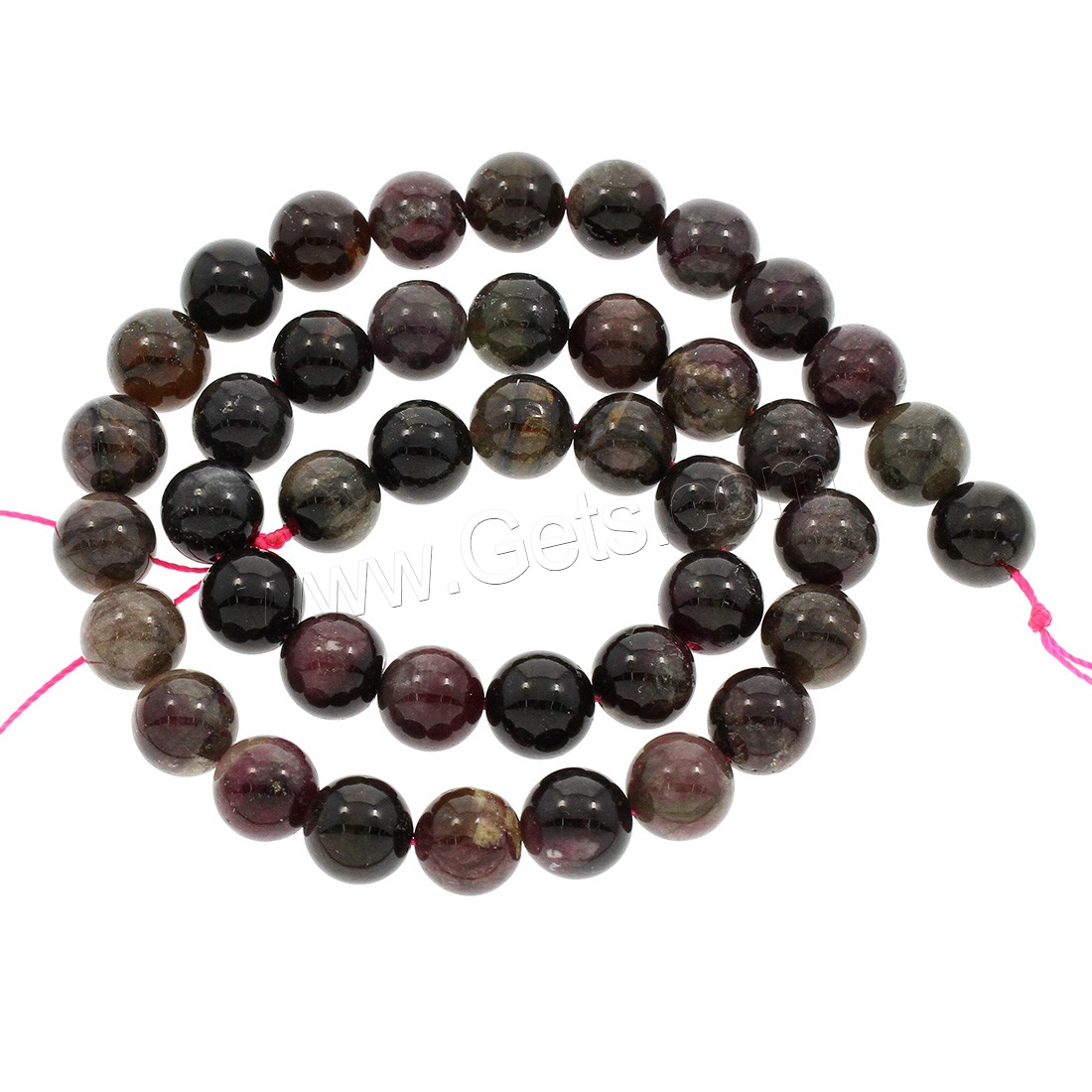 Tourmaline Beads, Round, different size for choice, Hole:Approx 1mm, Length:Approx 15.5 Inch, Sold By Strand