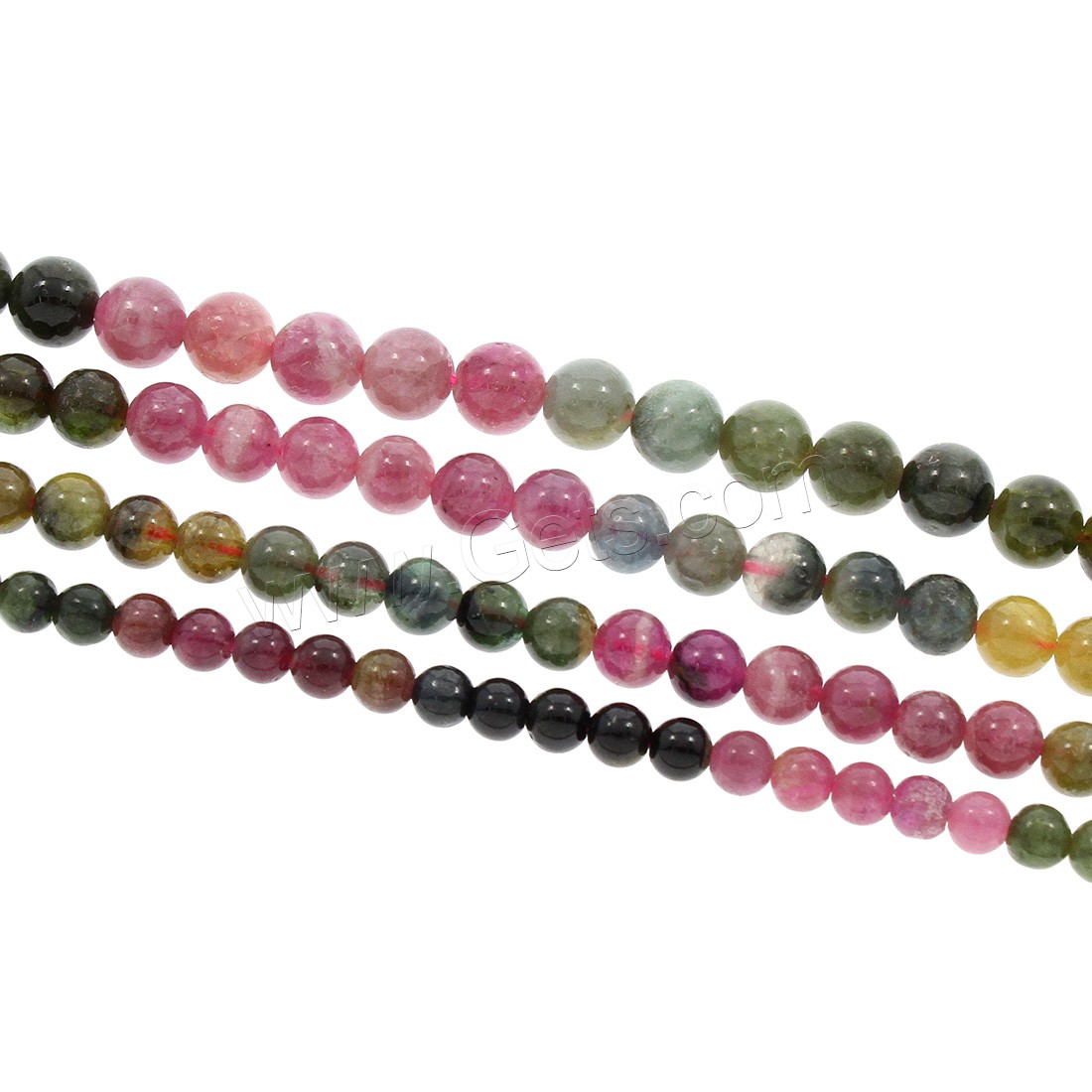 Perles de Tourmaline naturels, Rond, normes différentes pour le choix, Trou:Environ 1mm, Longueur:Environ 15.5 pouce, Vendu par brin