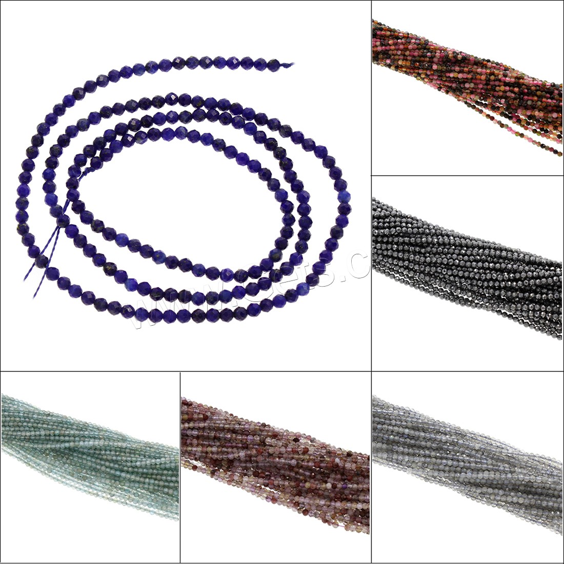 Gemstone Beads, Round, different materials for choice & faceted, Hole:Approx 0.5mm, Length:Approx 15.5 Inch, 18PCs/Strand, Sold By Strand