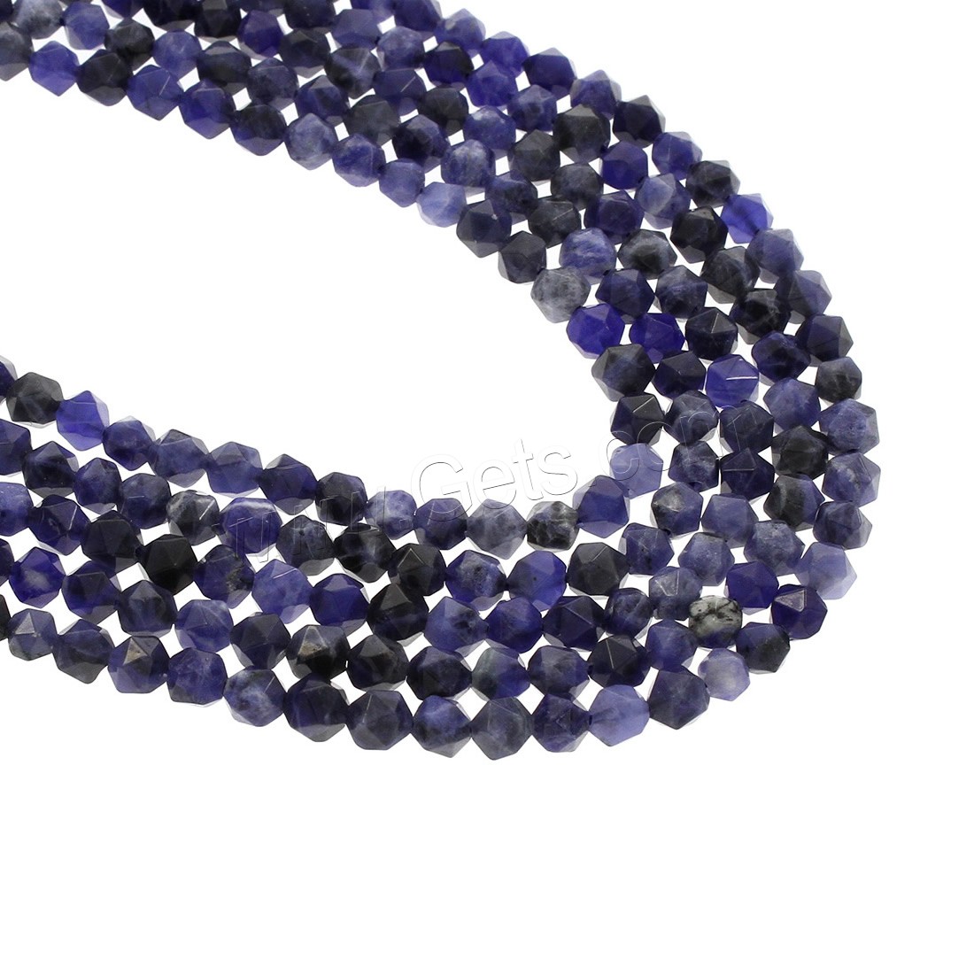 Sodalite Beads, different size for choice & faceted, Hole:Approx 1mm, Length:Approx 15 Inch, Sold By Strand
