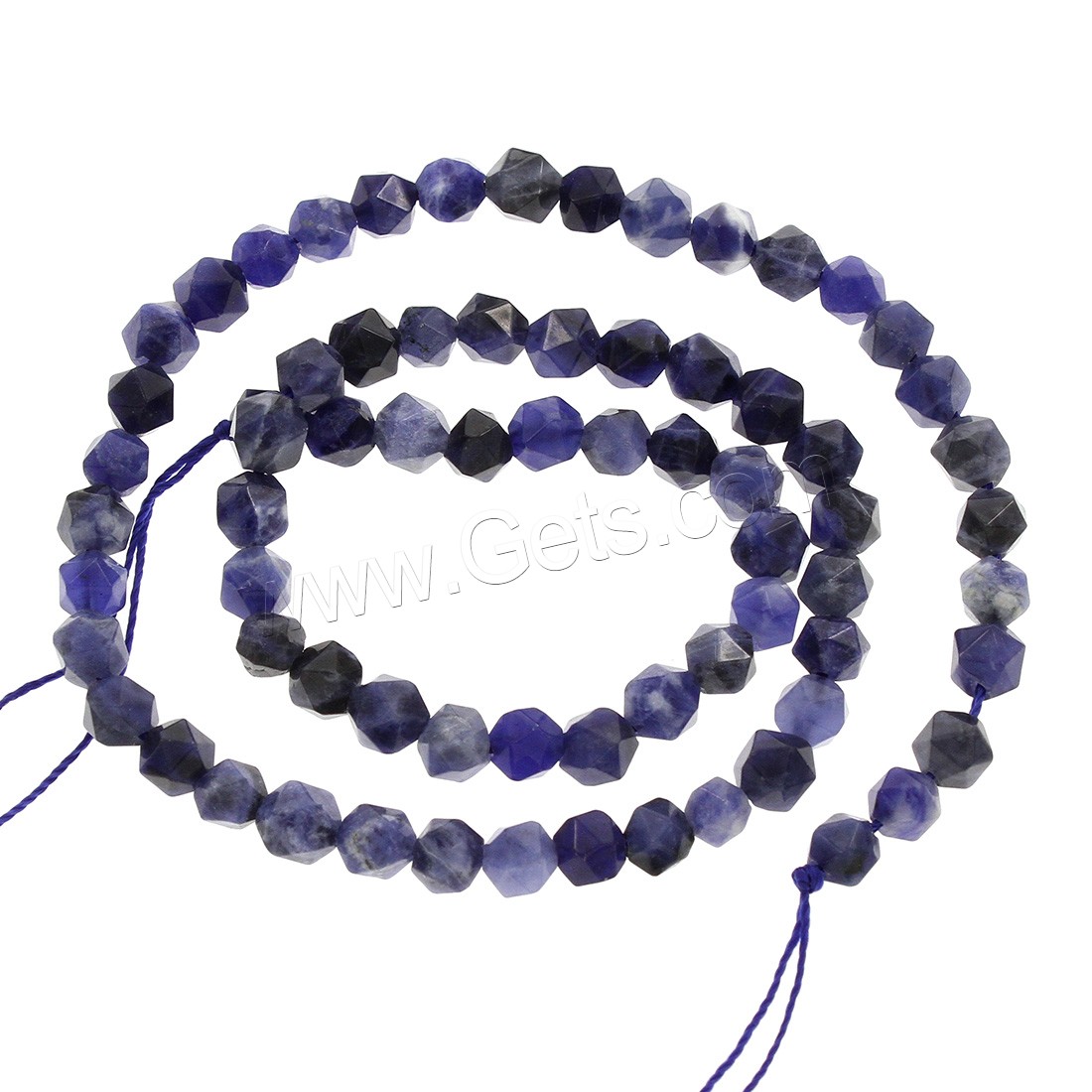 Sodalite Beads, different size for choice & faceted, Hole:Approx 1mm, Length:Approx 15 Inch, Sold By Strand