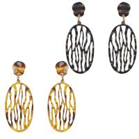 Acryl Tropfen Ohrring, mit Zinklegierung, Edelstahl Stecker, goldfarben plattiert, für Frau, keine, 2.5x6.5cm, verkauft von Paar