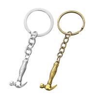 Zinc Alloy Key Chain Jewelry, with iron ring, hammer, plated, Unisex lead & cadmium free, 90mm 