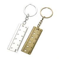 Zinc Alloy Key Chain Jewelry, with iron ring, ruler, plated, Unisex lead & cadmium free, 110mm 