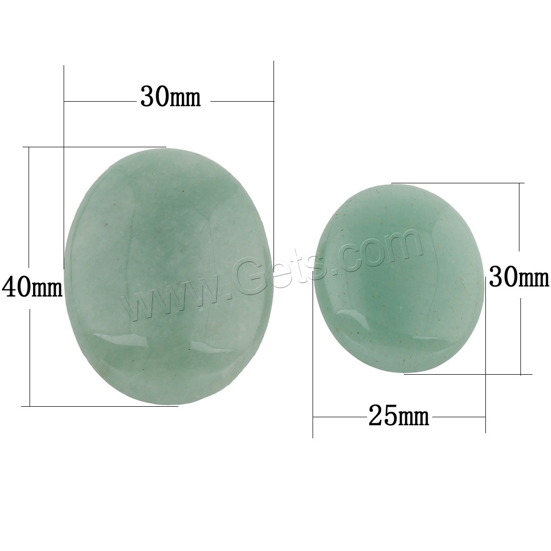 Green Aventurine Cabochon, Flat Oval, different size for choice & flat back, Sold By PC
