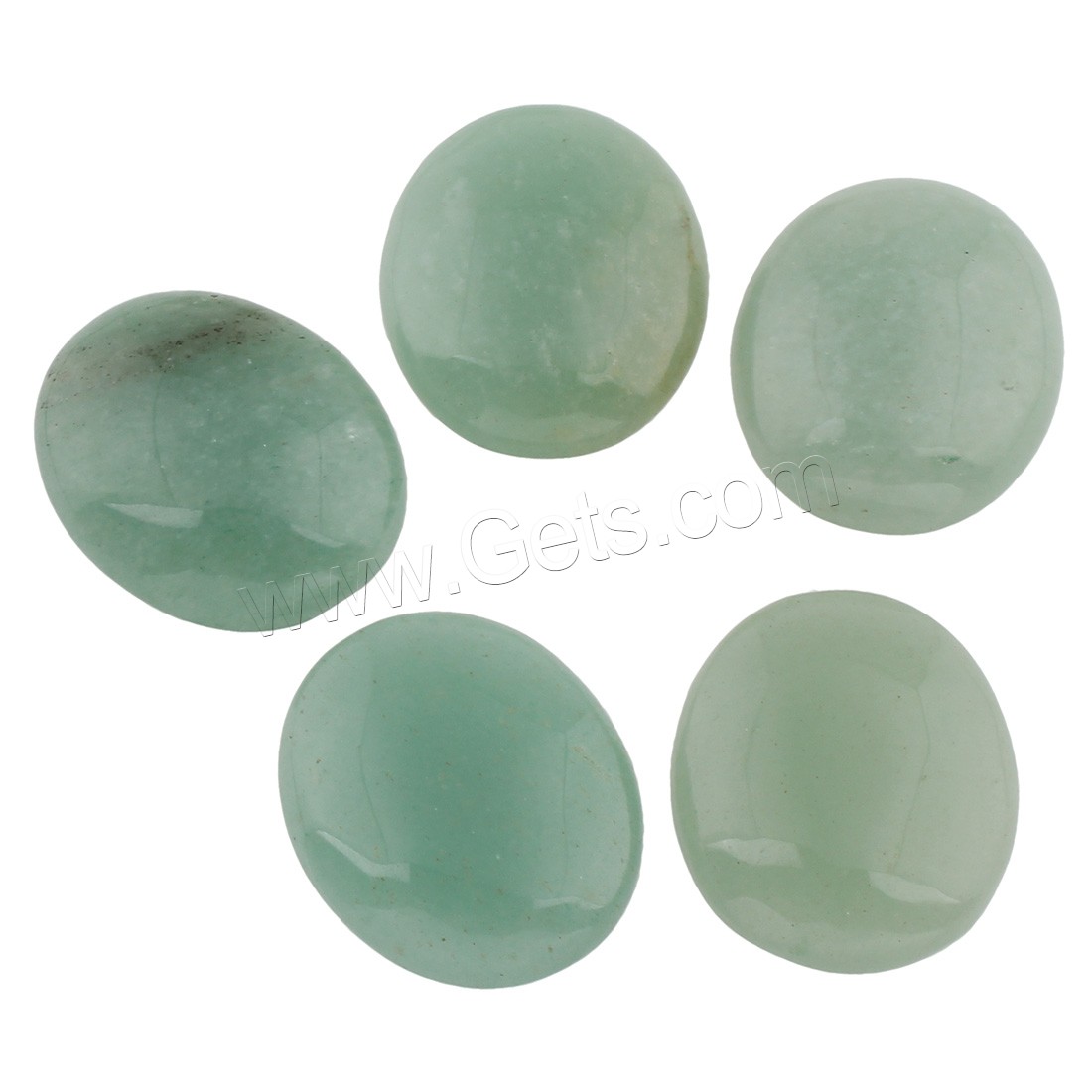 Green Aventurine Cabochon, Flat Oval, different size for choice & flat back, Sold By PC