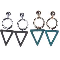 Wood Earring, with Zinc Alloy, stainless steel post pin, plated, for woman 20-50mm 
