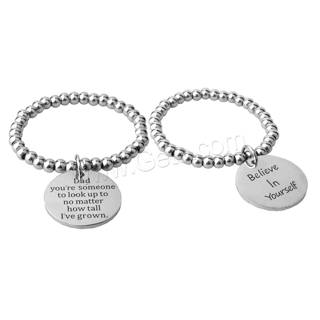 Stainless Steel Charm Bracelet, plated, different length for choice & Unisex & ball chain & different designs for choice, original color, 6mm, Sold By Strand
