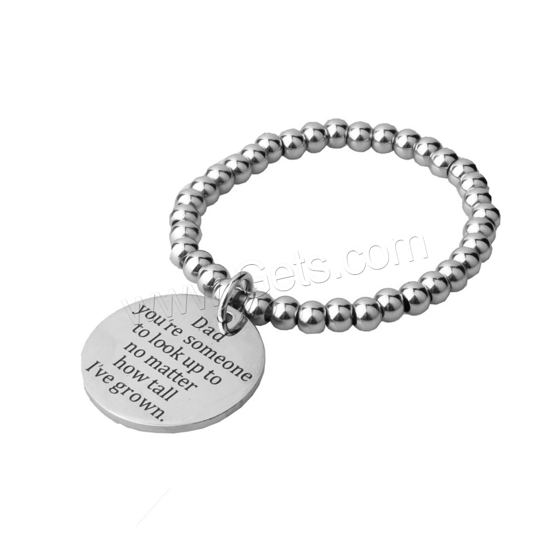 Stainless Steel Charm Bracelet, plated, different length for choice & Unisex & ball chain & different designs for choice, original color, 6mm, Sold By Strand