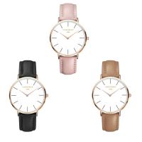 CHRONOS® Jewelry Watches Collection, PU Leather, with zinc alloy dial & Glass & Stainless Steel, Chinese movement, plated, Life water resistant & for woman Approx 10.2 Inch 