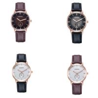 CHRONOS® Jewelry Watches Collection, PU Leather, with zinc alloy dial & Glass & Stainless Steel, Chinese movement, plated, Life water resistant & for man Approx 10.2 Inch 