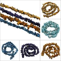 Synthetische Türkis Perlen, keine, 8x5x6mm-15x11x10mm, Bohrung:ca. 1mm, Länge:ca. 15.5 ZollInch, ca. 65PCs/Strang, verkauft von Strang