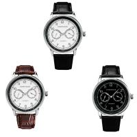 CHRONOS® Jewelry Watches Collection, PU Leather, with zinc alloy dial & Glass & Stainless Steel, Chinese movement, plated, Life water resistant & for man Approx 10.2 Inch 