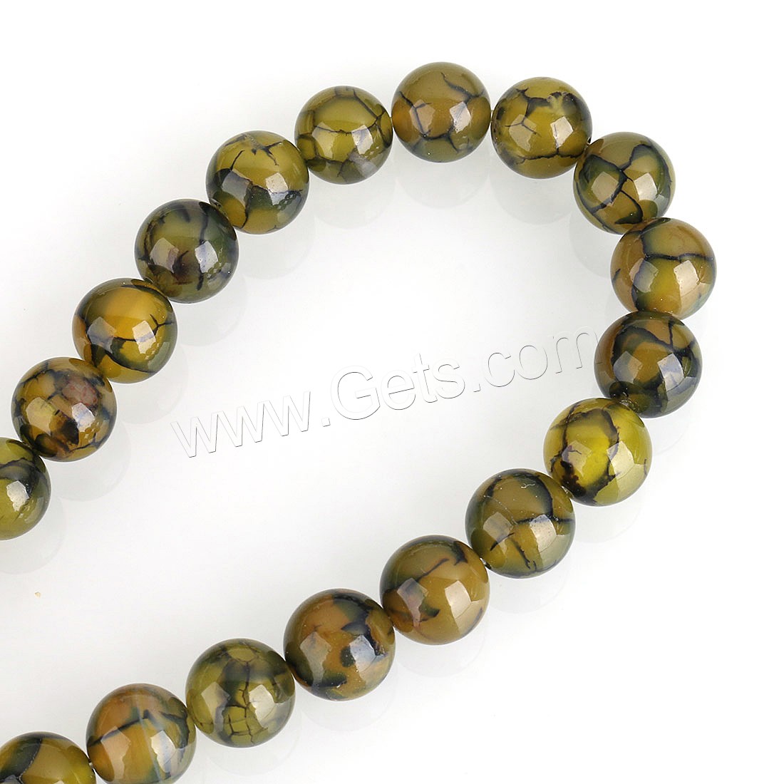 Natural Dragon Veins Agate Beads, Round, different size for choice, mixed colors, Hole:Approx 1.5-2mm, Length:15 Inch, Sold By Strand