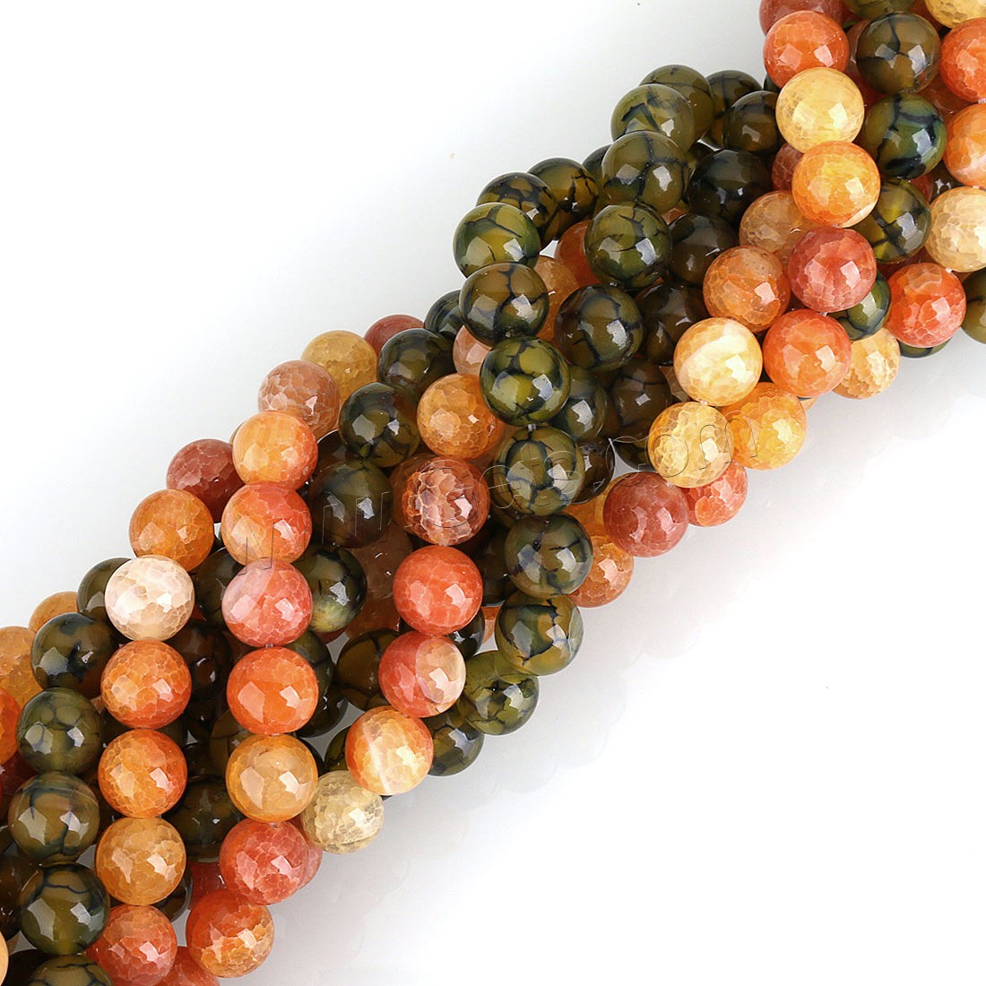 Natürliche Drachen Venen Achat Perlen, Drachenvenen Achat, rund, verschiedene Größen vorhanden, gemischte Farben, Bohrung:ca. 1.5-2mm, Länge:15 ZollInch, verkauft von Strang