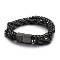 Titanium Steel Bracelet, black ionic, for man & , 13mm Approx 9 Inch 