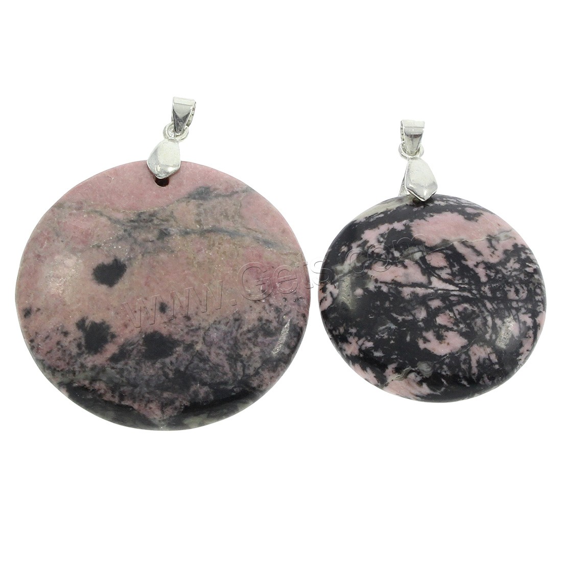 Rhodochrosite Pendant, Flat Round, different size for choice, Hole:Approx 3.5mm, Sold By PC