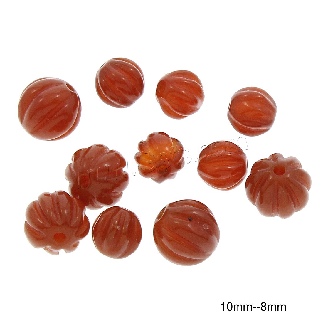 Gemstone Beads, Pumpkin, different size for choice, Hole:Approx 1-1.5mm, Sold By PC