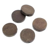Оригинальные деревянные бусины, деревянный, Плоская круглая форма отверстие:Приблизительно 2mm, продается PC