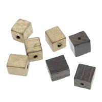 деревянный Бусины, Квадратная форма, разный размер для выбора, отверстие:Приблизительно 2-4mm, продается PC