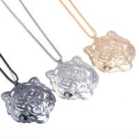 Zinc Alloy Sweater Chain Necklace, Tiger, plated, box chain & for woman lead & cadmium free Approx 23.5 Inch 