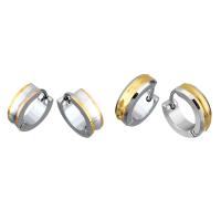 Stainless Steel Huggie Hoop Earring, plated & for woman 
