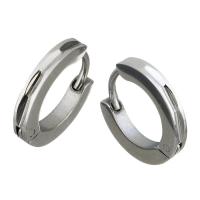 Stainless Steel Huggie Hoop Earring, for woman, original color 