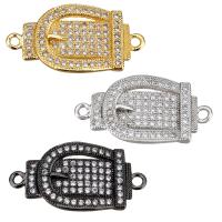 Cubic Zirconia Micro Pave Brass Connector, plated, micro pave cubic zirconia & 1/1 loop Approx 1.5mm 