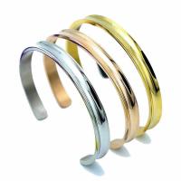 Titanium Steel Cuff Bangle, plated, for woman 7mm, Inner Approx 65mm Approx 8 Inch 