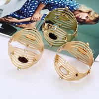 Iron Bangle, with Resin, gold color plated, for woman & with rhinestone lead & cadmium free, 56mm, Inner Approx 65mm Approx 7.5 Inch 