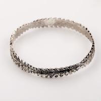 Zinc Alloy Bangle, antique silver color plated, for woman, lead & cadmium free, 70mm, Inner Approx 70mm Approx 8.5 Inch 