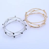 Iron Bangle, plated, for woman & with rhinestone lead & cadmium free, 25mm, Inner Approx 80mm Approx 9.5 Inch 