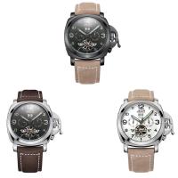 JEDIR® Men Jewelry Watch, Leather, with zinc alloy dial & Glass & Stainless Steel, Chinese movement, plated, for man Approx 7.6 Inch 
