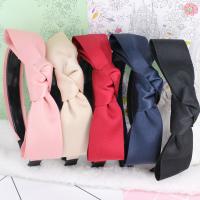 Hair Bands, Cloth, with Plastic, Bowknot, for woman 25mm 