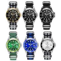 Collection de montres TEVISE®, corde en nylon, avec verre & acier inoxydable, Placage, 30M étanche & montre mécanique & réglable & pour homme, plus de couleurs à choisir Environ 9.4 pouce, Vendu par PC