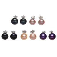 Freshwater Pearl Stud Earring, brass post pin, for woman 
