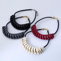 PU Leather Necklace, with Zinc Alloy, with 5cm extender chain, for woman 35mm Approx 15.5 Inch 