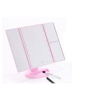 ABS Plastic Cosmetic Mirror, with Glass, with LED light & Foldable 