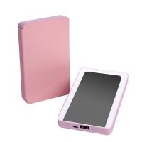 ABS Plastic Cosmetic Mirror, with PU Leather & Glass, with USB interface & with LED light 