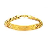 Stainless Steel Bangle, Titanium Steel, 18K gold plated, twist oval chain & for man, 10mm Approx 8 Inch 