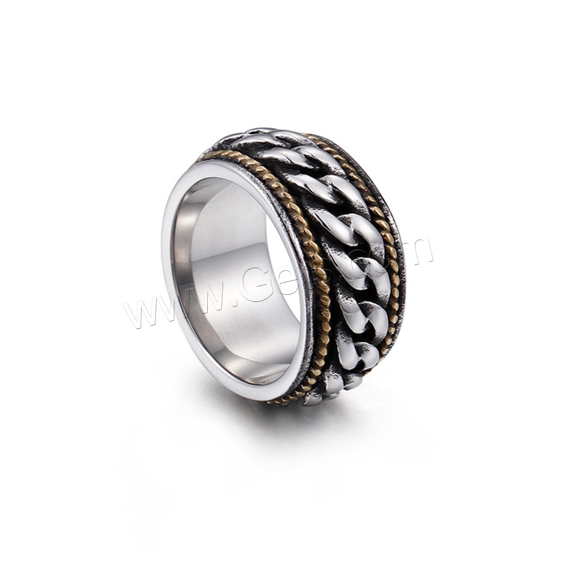 Titanium Steel Finger Ring, plated, different size for choice & for man & blacken, more colors for choice, 12mm, Sold By PC