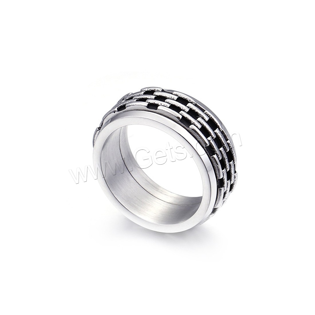 Titanium Steel Finger Ring, different size for choice & for man & blacken, 9mm, Sold By PC
