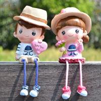 Synthetic Resin Hanging Foot Doll Decoration, mixed 