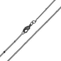 Brass Chain Necklace, plumbum black color plated, twist oval chain & for woman Approx 17 Inch 